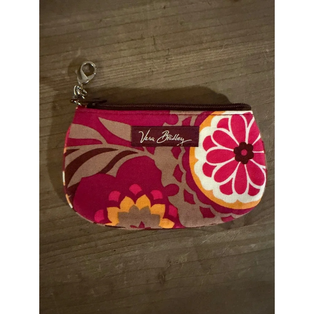 Vera Bradley Folkloric Floral Quilted Crossbody Bag and Zip ID Case Set Pink